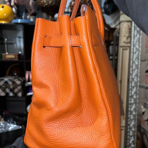 Leather Handbag Orange No Brand - Picture 7 of 10